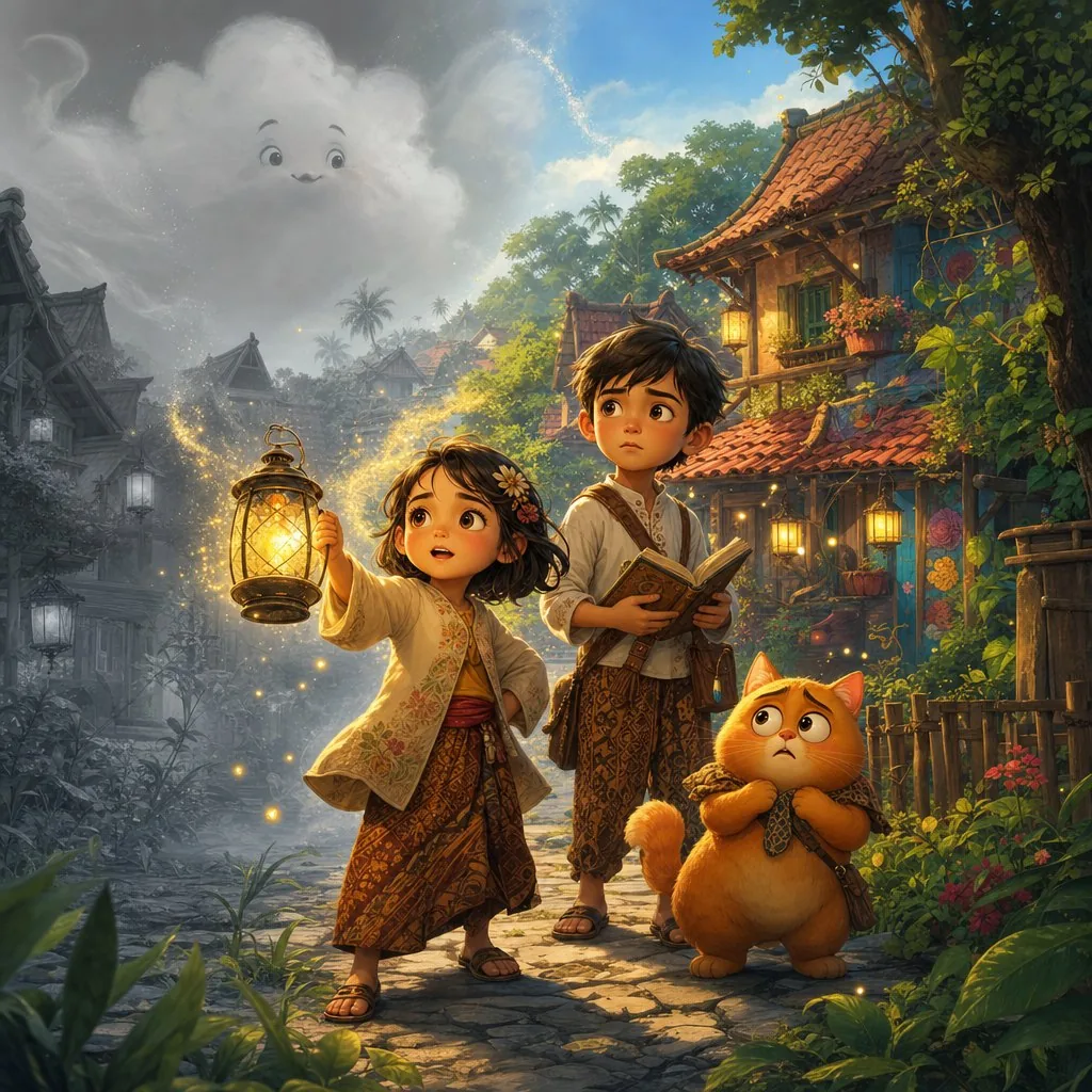 Cover komik Hana & Lentera Ajaib